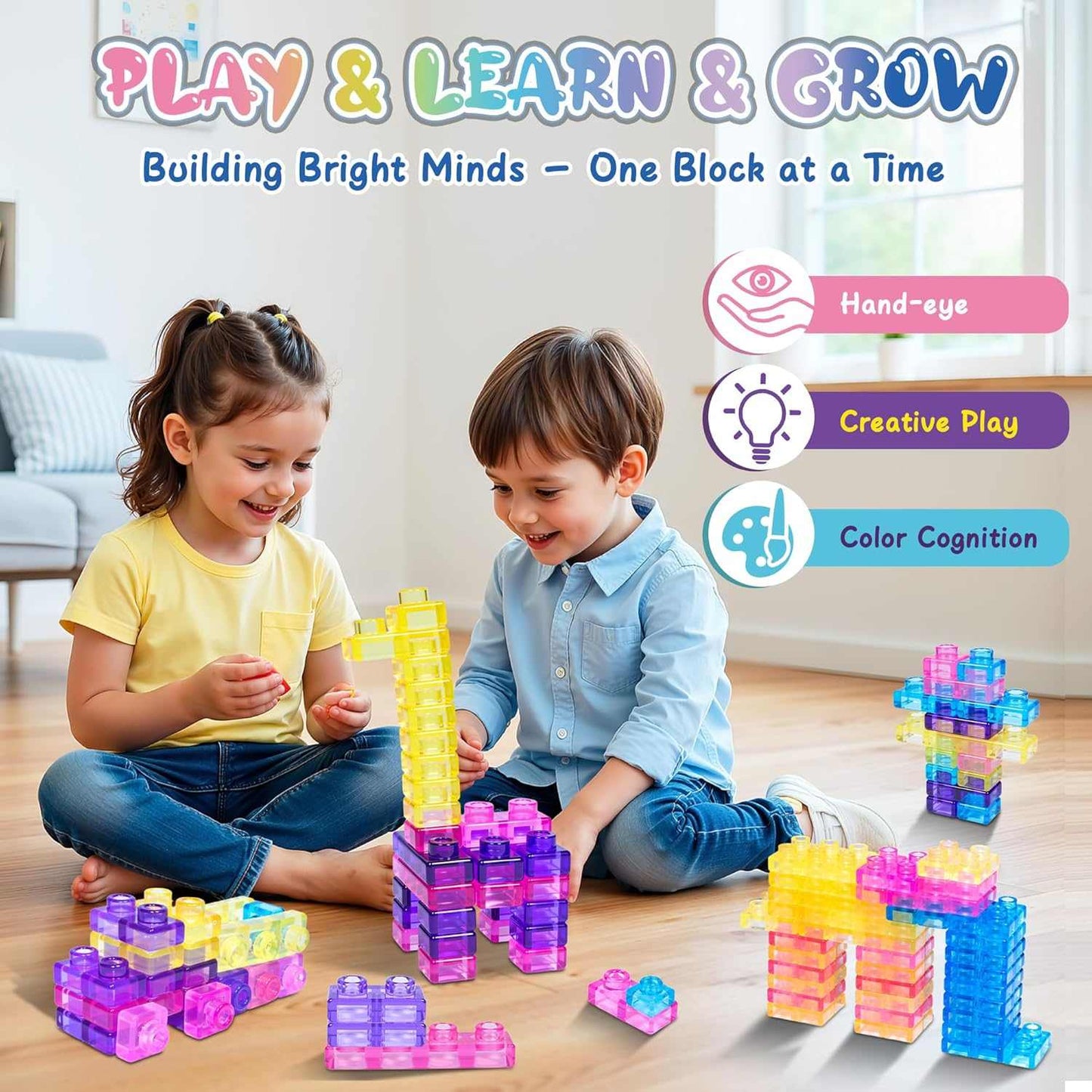 Squishy Building Blocks 40PCS Stress Relief Set
