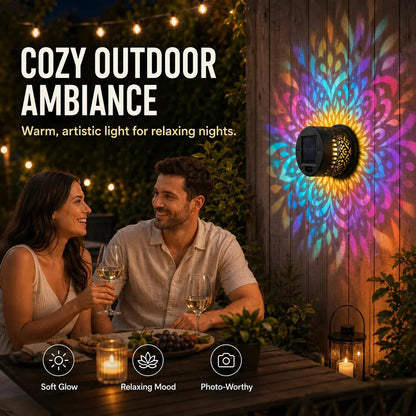 💡🏠Solar-Powered Mandala Projector Light