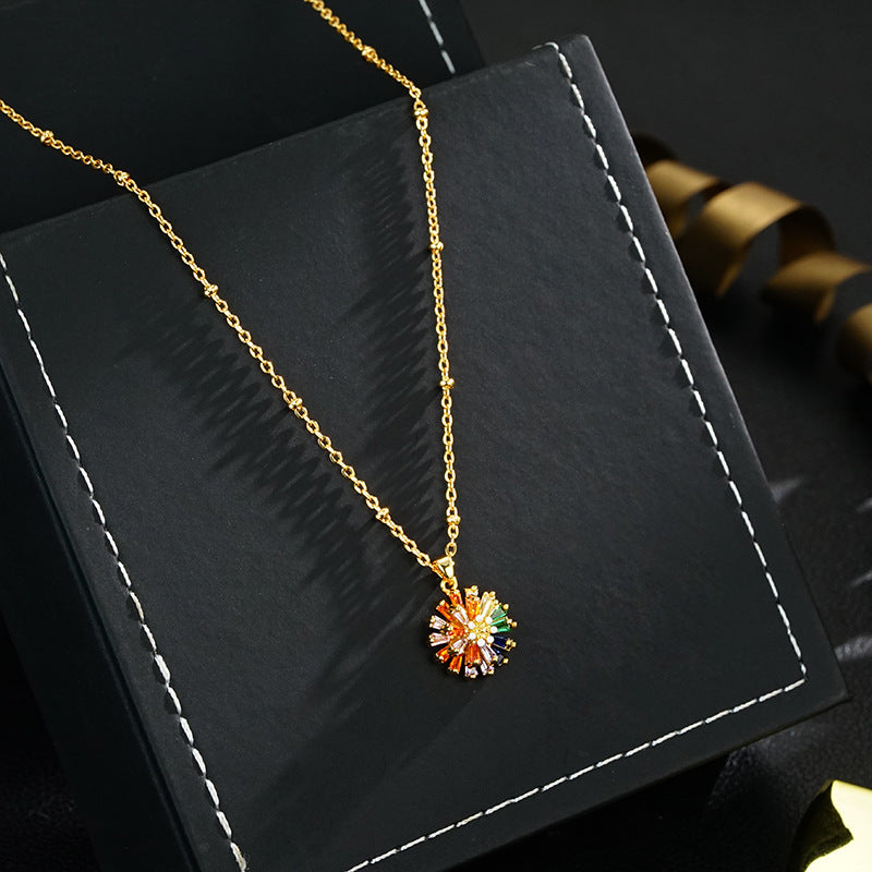 🎆 Luxury Firework Earrings and Necklace💎 Timeless Sparkle, Everyday Glamour