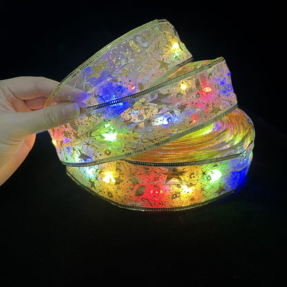 🔥🎄 Christmas Ribbon Lights — Festive & Sparkling Holiday Decoration