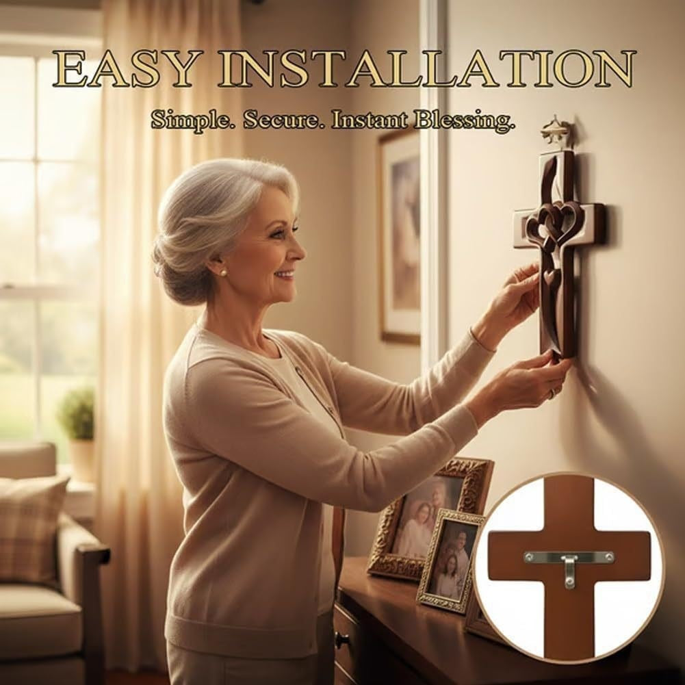💎 Premium Handcrafted Two Heart Cross Necklace✝️ Faith, Love & Eternal Connection