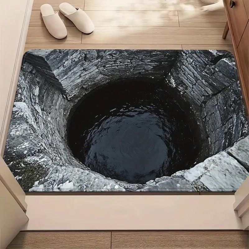 Visual Illusion Endless Abyss Pattern HD Printed Non-Slip Doormat