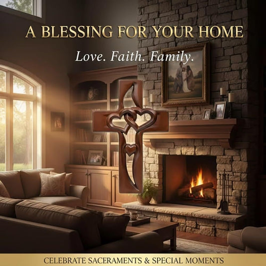 💎 Premium Handcrafted Two Heart Cross Necklace✝️ Faith, Love & Eternal Connection