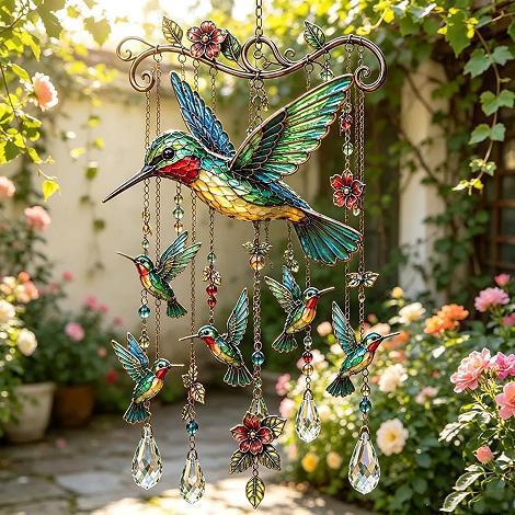 ✨ Best-Selling🐦🏮Hummingbird Wind Chime — Elegant Garden Décor with Soothing Sounds