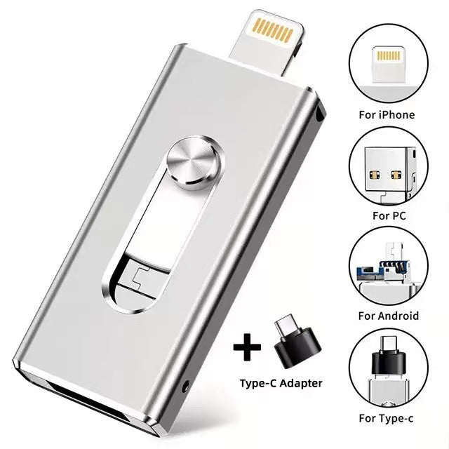 ⚡ Easy To Take ⚡ Portable USB 3.0 Flash Drive | 3-in-1 Storage for All Devices