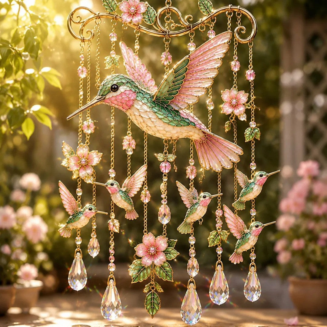 ✨ Best-Selling🐦🏮Hummingbird Wind Chime — Elegant Garden Décor with Soothing Sounds