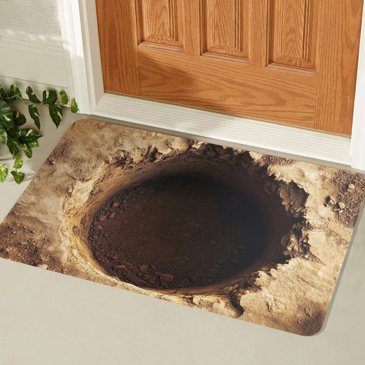 Visual Illusion Endless Abyss Pattern HD Printed Non-Slip Doormat