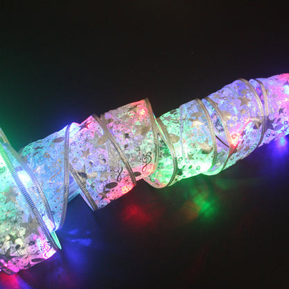 🔥🎄 Christmas Ribbon Lights — Festive & Sparkling Holiday Decoration