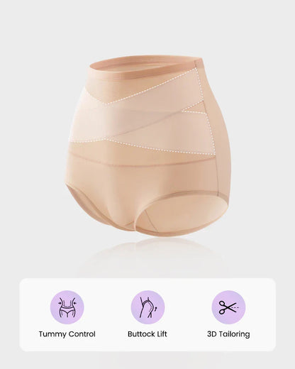 🌸Last Day-Buy 1 Get 1 FREE✨Plus-Size High-Waist Cross Tummy Control Panties