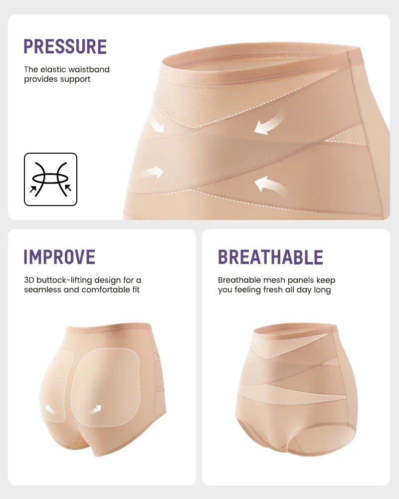 🌸Last Day-Buy 1 Get 1 FREE✨Plus-Size High-Waist Cross Tummy Control Panties