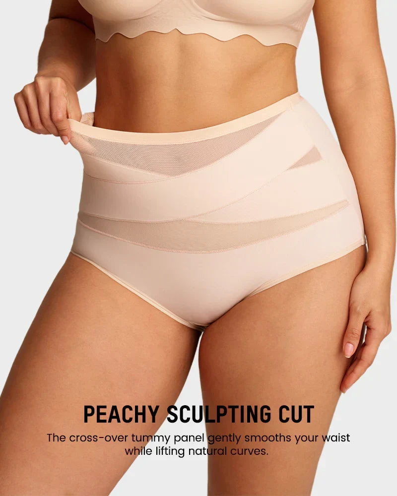 🌸Last Day-Buy 1 Get 1 FREE✨Plus-Size High-Waist Cross Tummy Control Panties