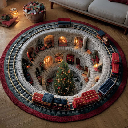 🎄3D Christmas Gnome Optical Illusion Round Rug | Fun Festive Home Decor Must‐Have⭐🏠🎁
