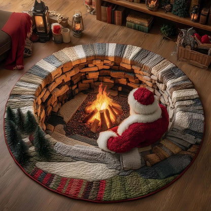 🎄3D Christmas Gnome Optical Illusion Round Rug | Fun Festive Home Decor Must‐Have⭐🏠🎁