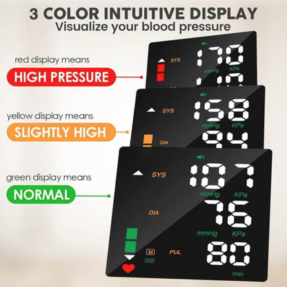 Wrist Blood Pressure Monitor – LED Display, Adjustable, Health Tracking