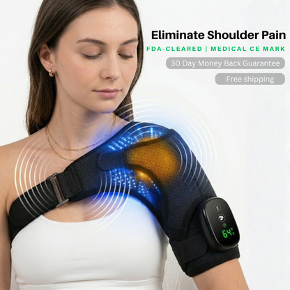 ✅ Heated Shoulder Massager – Wireless Heat & Vibration Shoulder Relaxation Device