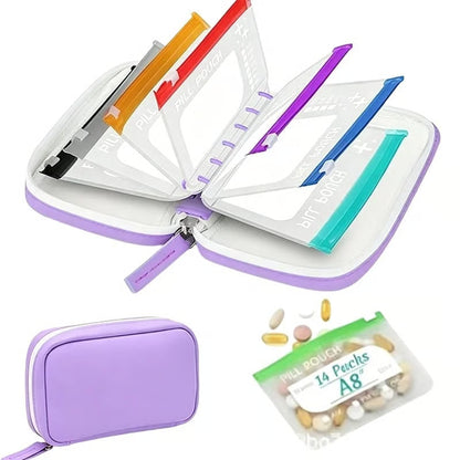 🔥Premium Waterproof PU Travel Pill Organizer Set