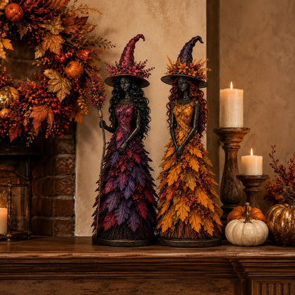 💥 49% OFF - 🧙 Enchanted Gothic Autumn Witch Figurine