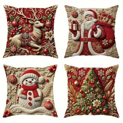 🎅 Christmas Best Seller❤️ Festive Red Pillow Cover — Add Holiday Cheer to Your Home