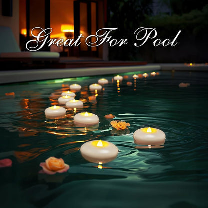 🕯️ Water-Activated Floating LED candle shape – Flameless Waterproof Ambiance for Any Occasion