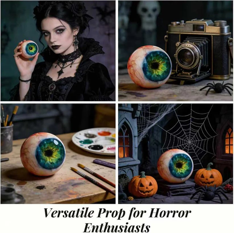 👁️ Hyper-Realistic Monster Eye Decor – Resin Art Ornament for Unique Spaces