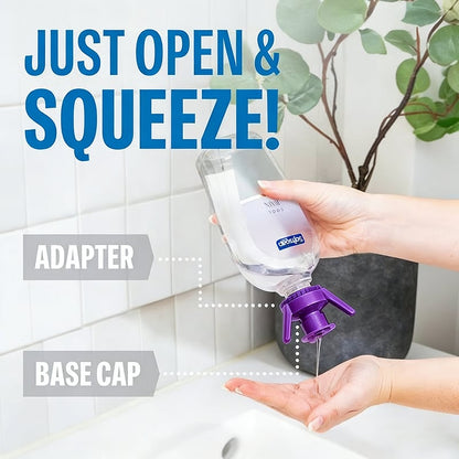 ✅ Flip & Flow! Bottle Emptying Caps 💧 - 6 Bottle Pack - Comes with Adapters for Any Screw Cap Size 🎯