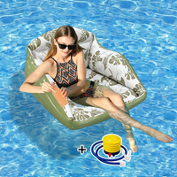 SQUARE WATER SOFA - GREEN [WITH FOOT PUMP]🔥