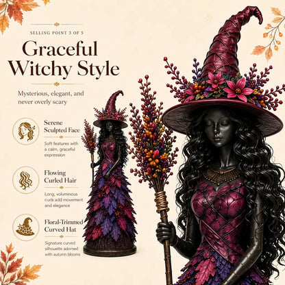 💥 49% OFF - 🧙 Enchanted Gothic Autumn Witch Figurine
