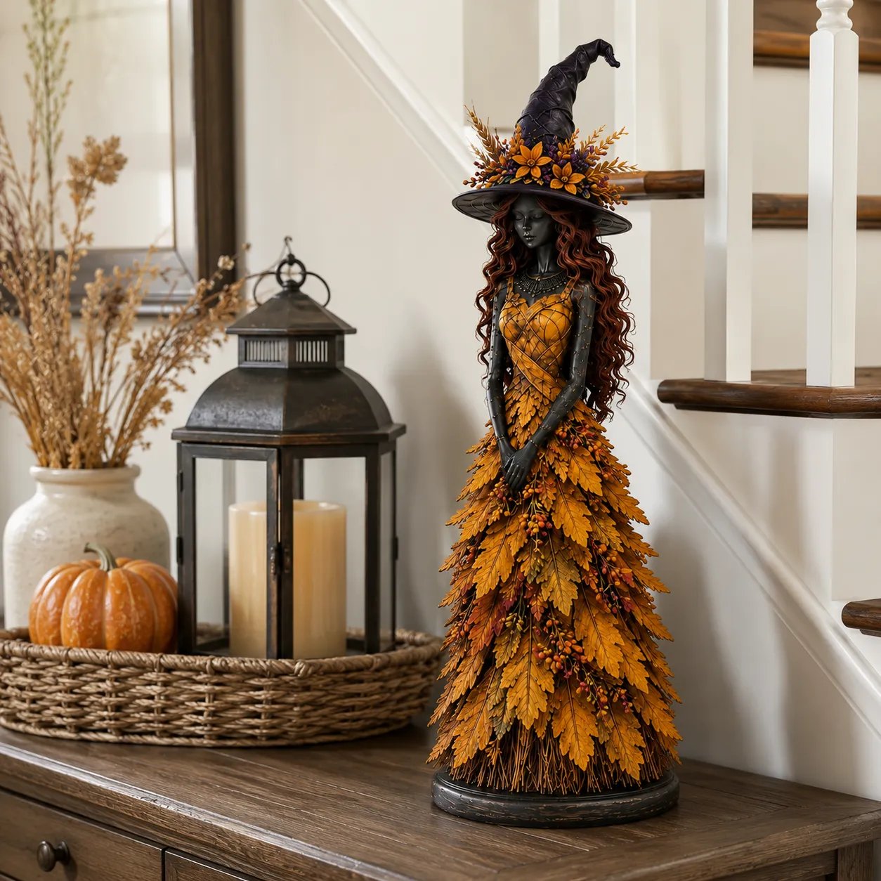 💥 49% OFF - 🧙 Enchanted Gothic Autumn Witch Figurine