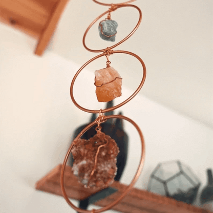 🧵 Handwoven 7 Chakra Crystal Wall Hanging – Tree of Life Energy Decor 🌈✨
