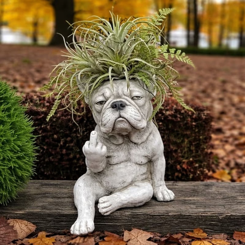 🔥Grumpy French Bulldog Planter