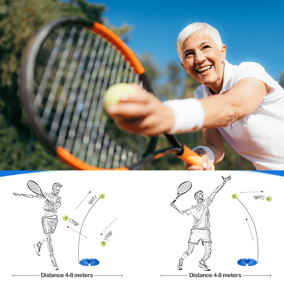 Portable Solo Tennis Trainer for Home & Backyard Practice
