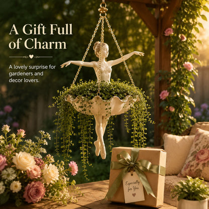 💃 Ballet Dancer Hanging Planter – 🌿Elegant Garden Decor for Porch & Patio
