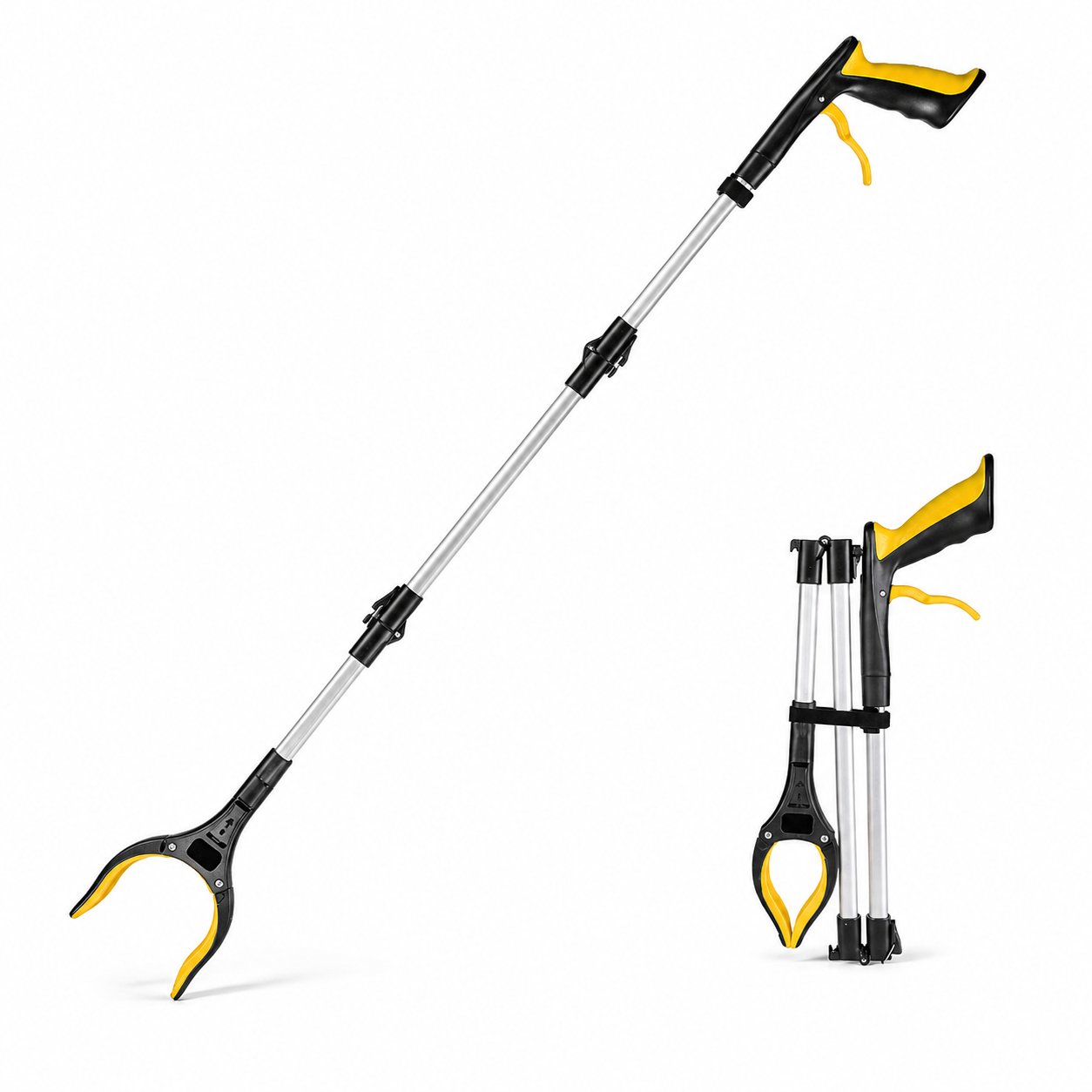 🔥 43" Extra Long Grabber Reacher Tool – Heavy Duty with 360° Rotating Jaw & Magnets
