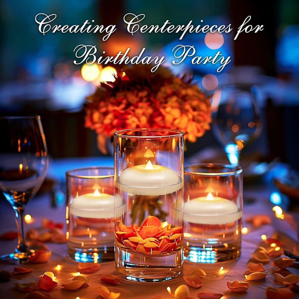 🕯️ Water-Activated Floating LED candle shape – Flameless Waterproof Ambiance for Any Occasion
