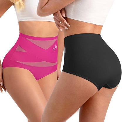 🌸Last Day-Buy 1 Get 1 FREE✨Plus-Size High-Waist Cross Tummy Control Panties