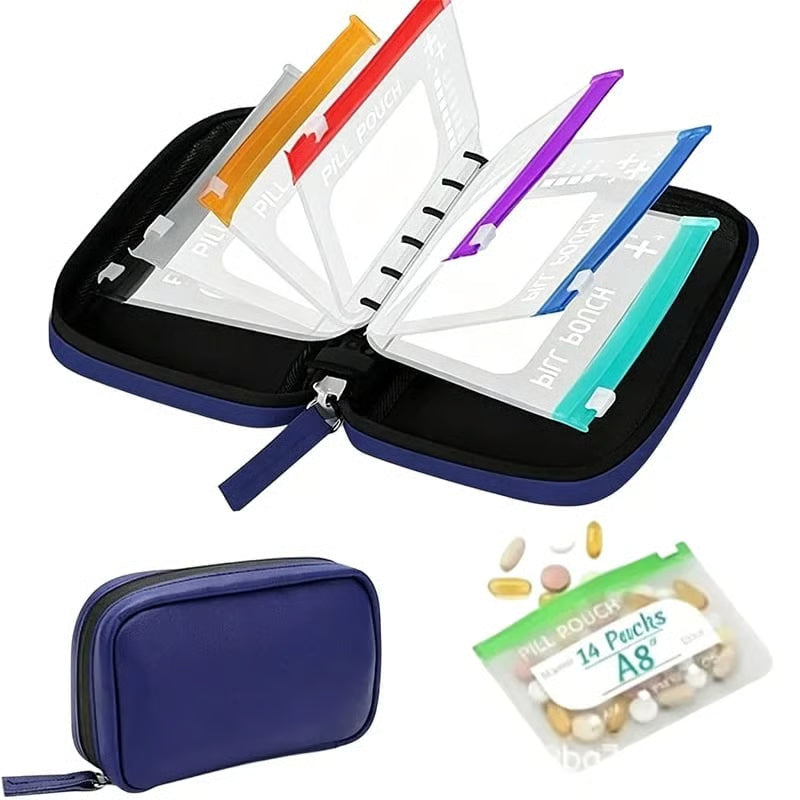 🔥Premium Waterproof PU Travel Pill Organizer Set
