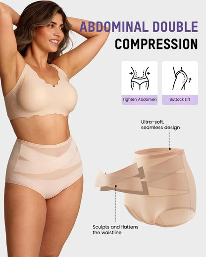 🌸Last Day-Buy 1 Get 1 FREE✨Plus-Size High-Waist Cross Tummy Control Panties