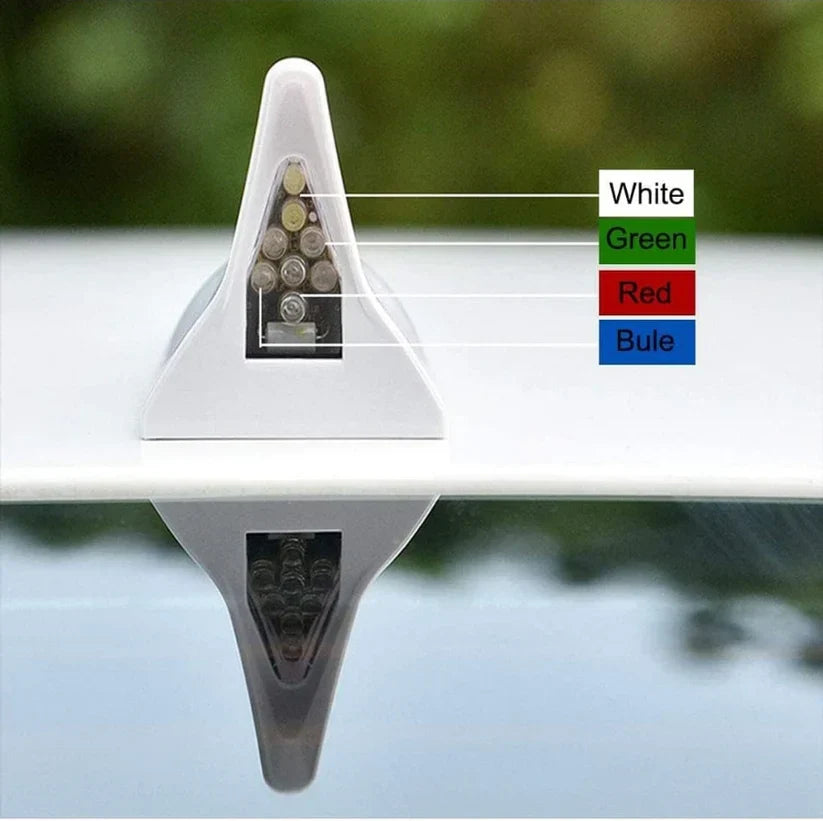 ☀️🦈Solar Shark Fin LED Antenna – Flashing Safety Warning Light for Any Vehicle