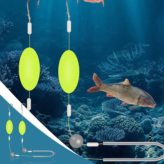 🎣🔥 Upgraded Double-Hook Floating Bottom Rig – Anti-Tangle Design & Higher Hook-Up Success Rate
