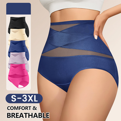 🌸Last Day-Buy 1 Get 1 FREE✨Plus-Size High-Waist Cross Tummy Control Panties