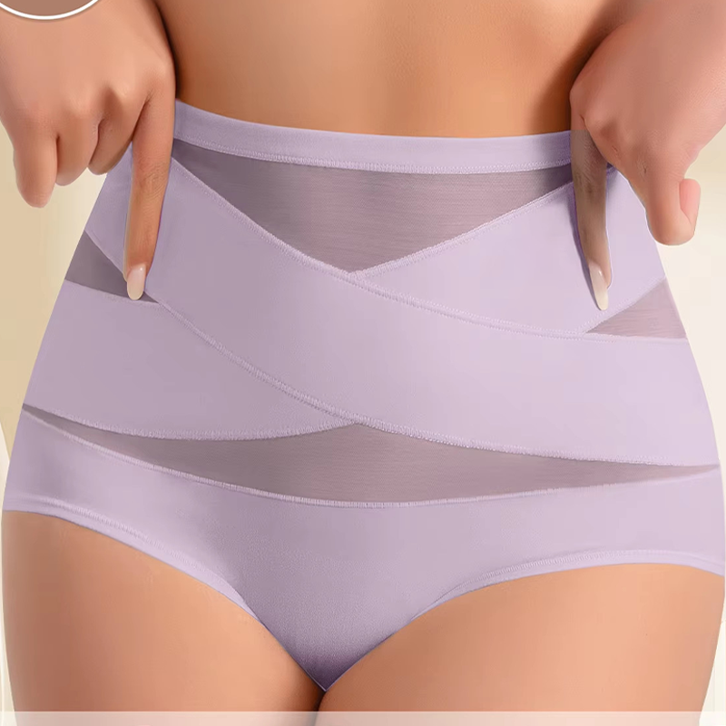 🌸Last Day-Buy 1 Get 1 FREE✨Plus-Size High-Waist Cross Tummy Control Panties