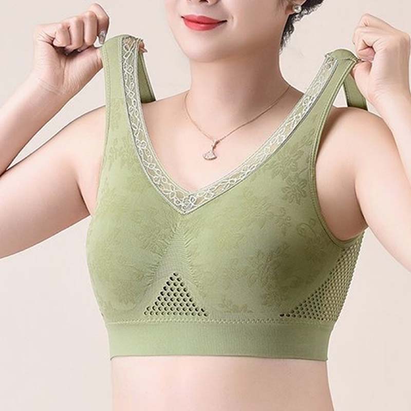 💖 High-Support Seamless Wireless Lace Bra – Comfort & Natural Lift ✨