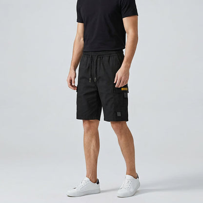 👨🩳 Men's Casual Cargo Shorts – Elastic Drawstring Waist & Utility Pockets