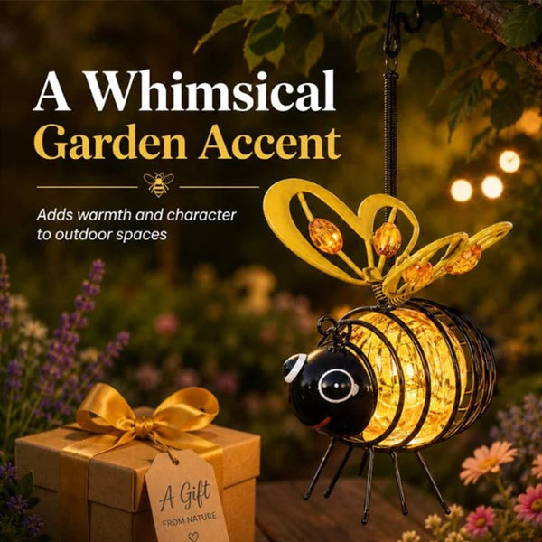 🔥 2026 Hot Sale🐝 Solar Hanging Bee Garden Light — Charming Glow for Your Outdoor Space