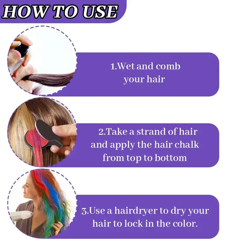 ⏳Time-Limited Special⏰Temporary Hair Chalk Set for Girls