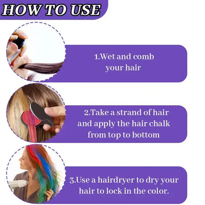 ⏳Time-Limited Special⏰Temporary Hair Chalk Set for Girls