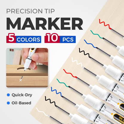 🖊️ Precision Long-Tip Quick-Dry Oil-Based Marker Pen: Easy Deep-Hole Marking