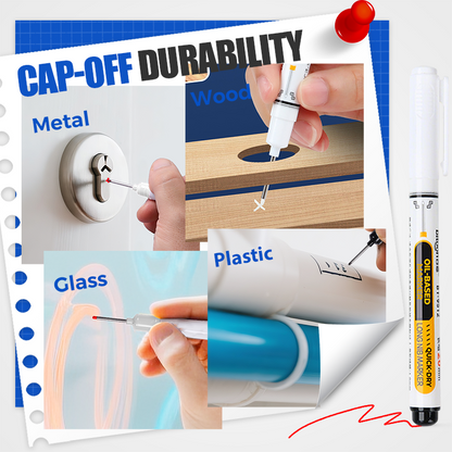 🖊️ Precision Long-Tip Quick-Dry Oil-Based Marker Pen: Easy Deep-Hole Marking