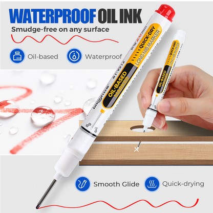 🖊️ Precision Long-Tip Quick-Dry Oil-Based Marker Pen: Easy Deep-Hole Marking