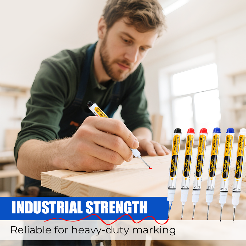 🖊️ Precision Long-Tip Quick-Dry Oil-Based Marker Pen: Easy Deep-Hole Marking